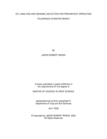 QTL ANALYSIS AND GENOMIC SELECTION FOR PREHARVEST SPROUTING TOLERANCE IN WINTER WHEAT