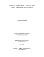 SMILING FACES, SUPPORTING PLACES: A SPATIAL EXPLORATION  OF SOCIAL INFRASTRCTURE AND SOCIAL SUPPORT
