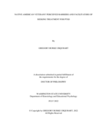 NATIVE AMERICAN VETERANS’ PERCEIVED BARRIERS AND FACILITATORS  OF SEEKING TREATMENT FOR PTSD