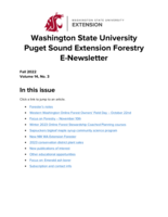 Washington State University Puget Sound Extension Forestry E-Newsletter, Fall 2022