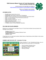 Mason County 4-H News Blast, November 17, 2022
