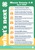 Mason County 4-H What's Next, April 2022