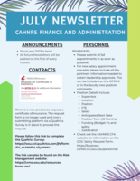 CAHNRS Business Center Newsletter, July 2022