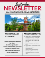 CAHNRS Business Center Newsletter, September 2022