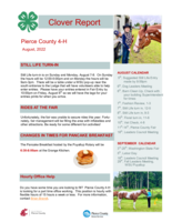Pierce County 4-H Clover Report, August 2022