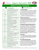 WSU Kittitas County Extension 4-H Focus, August-September 2022