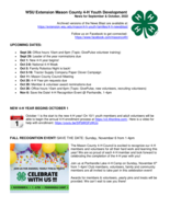 Mason County 4-H News Blast, September 21, 2022
