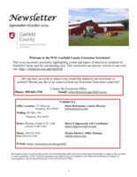 Garfield County Extension Newsletter, September-October 2022