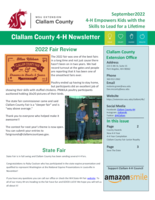 Clallam County 4-H Newsletter, September 2022