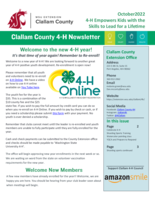 Clallam County 4-H Newsletter, October 2022