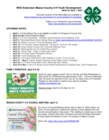 Mason County 4-H News Blast, April 1, 2022