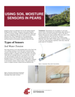 Using soil moisture sensors in pears