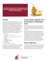 2022 cost estimates of producing and packing fresh-market Bartlett pears in South Washington