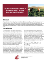 Dual-purpose canola management in the Pacific Northwest