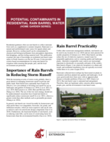 Potential contaminants in residential rain barrel water
