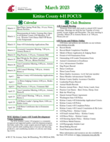 WSU Kittitas County Extension 4-H Focus, March 2023