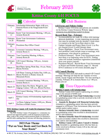WSU Kittitas County Extension 4-H Focus, February 2023