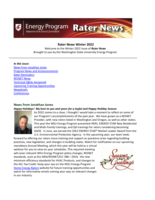 Rater News, Winter 2022