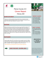 Pierce County 4-H Clover Report, February 2023