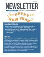 CAHNRS Business Center Newsletter, January 2023