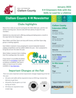 Clallam County 4-H Newsletter, January 2023