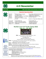 4-H Newsletter, April 22, 2022