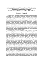 Performing Irishness in Western Women's Regionalism: Winnifred Eaton (Onoto Watanna), Annie Batterman Lindsay, and Mary Hallock Foote