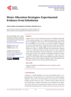 Water Allocation Strategies: Experimental Evidence from Uzbekistan