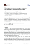 Promoting Residential Recycling: An Alternative Policy Based on a Recycling Reward System