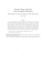 Strategic Merger Approvals Under Incomplete Information