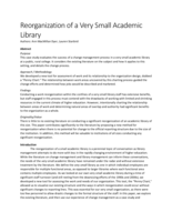Reorganization of a Very Small Academic Library