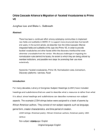 Orbis Cascade Alliance's Migration of Faceted Vocabularies to Primo VE