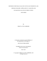 Methods of Beverage Analysis: Novel electrokinetic and chromatographic approaches to targeted and untargeted analysis of spirits, wine, and ciders