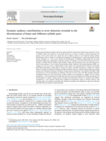 Dynamic auditory contributions to error detection revealed in the discrimination of Same and Different syllable pairs