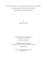 Feedback matters: a study of the learning of practicing teachers regarding formative feedback for instructional practice