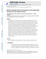 EEG Mu (µ) rhythm spectra and oscillatory activity differentiate stuttering from non-stuttering adults
