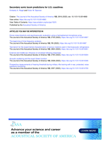 Secondary sonic boom predictions for U.S. coastlines