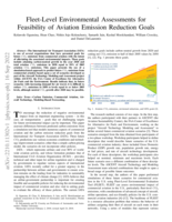 Fleet-Level Environmental Assessments for Feasibility of Aviation Emission Reduction Goals