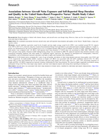 Associations between Aircraft Noise Exposure and Self-Reported Sleep Duration and Quality in the United States-Based Prospective Nurses' Health Study Cohort