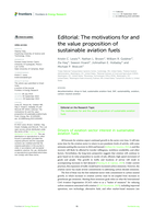 Editorial: The motivations for and the value proposition of sustainable aviation fuels