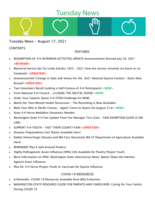 Tuesday News, August 17, 2021