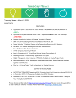 Tuesday News, March 2, 2021