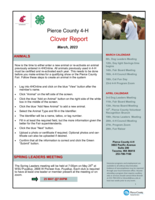 Pierce County 4-H Clover Report, March 2023