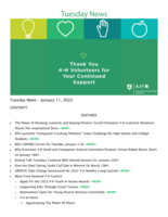 Tuesday News, January 11, 2022