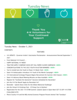 Tuesday News, October 5, 2021