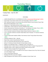 Tuesday News, April 20, 2021