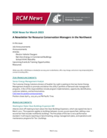 RCM News, March 2023