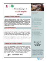 Pierce County 4-H Clover Report, May 2023