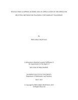 Wiggle-Free Leapfrog Scheme and an Application of the Operator Splitting Method for Tracking Contaminant Transport