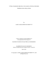 Yttria-Stabilized Zirconia (YSZ) Based Antennas for High Temperature Applications